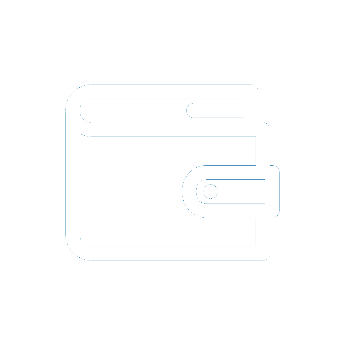 Icon of a closed wallet.